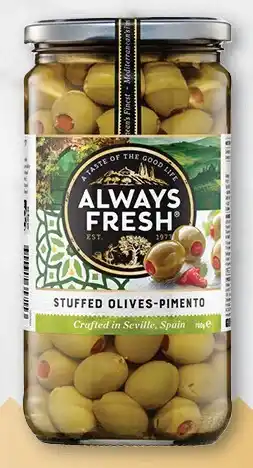 IGA Always Fresh Olives Stuffed Pimento offer