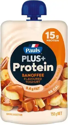 IGA Pauls Plus+ Protein Yoghurt Pouch Selected Varieties offer