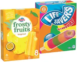 IGA Life Savers Ice Block, Peters Frosty Fruits 8 Pack or Fruit Stack 6 Pack Selected Varieties offer