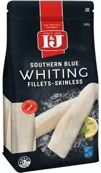 IGA I&J Southern Blue Whiting Skinless Fillets offer