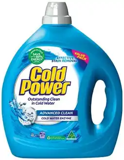 IGA Cold Power Laundry Liquid Selected Varieties offer