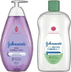 IGA Johnson’s Baby Shampoo, Bedtime Bath or Aloe Vera & Vitamin E Oil 500mL Selected Varieties offer
