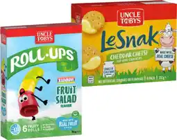 IGA Uncle Tobys Roll Ups or Le Snak 6 Pack or Muesli Bars 5‑6 Pack Selected Varieties offer