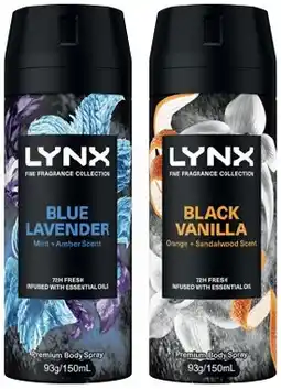 IGA Lynx Fine Fragrance Collection Premium Body Spray Selected Varieties offer