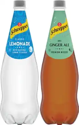 IGA Schweppes Mixers, Soft Drink or Natural Mineral Water 1.1 Litre Selected Varieties offer