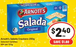 IGA Arnott’s Salada Crackers Selected Varieties offer