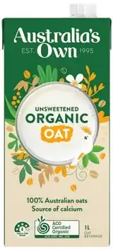 IGA Australia’s Own Unsweetened Organic Oat Milk offer