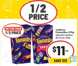 IGA Cadbury Favourites Selected Varieties offer