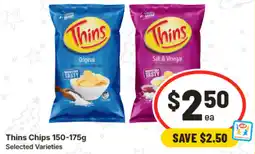 IGA Thins Chips Selected Varieties offer
