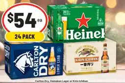 IGA Carlton Dry, Heineken Lager or Kirin Ichiban offer