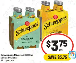 IGA Schweppes Mixers offer