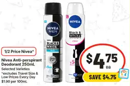 IGA Nivea Anti-perspirant Deodorant Selected Varieties offer