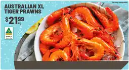 IGA Australian xl tiger prawns offer