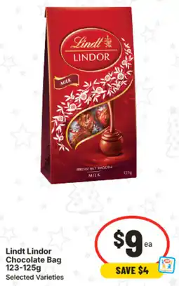 IGA Lindt Lindor Chocolate Bag Selected Varieties offer