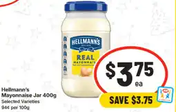 IGA Hellmann's Mayonnaise Jar Selected Varieties offer