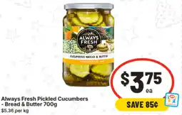 IGA Always Fresh Pickled Cucumbers - Bread & Butter offer