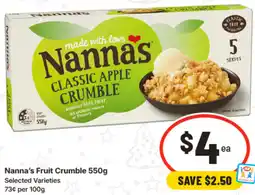 IGA Nanna's Fruit Crumble offer