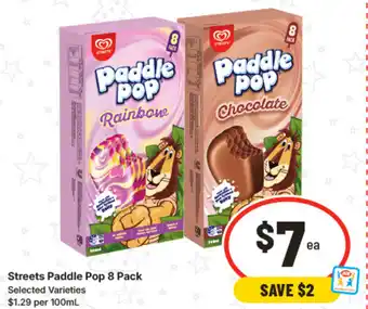 IGA Streets Paddle Pop Selected Varieties offer