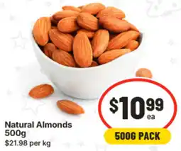 IGA Natural Almonds offer