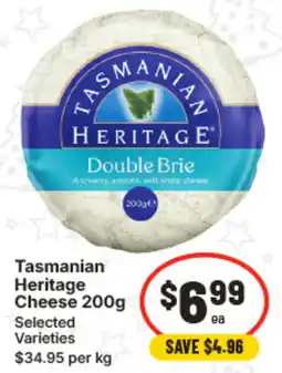 IGA Tasmanian heritage cheese offer