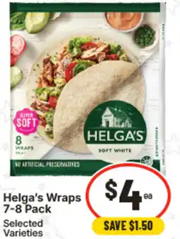 IGA Helga's Helga's Wraps $4 offer