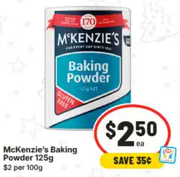 IGA McKenzie's Baking Powder offer