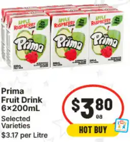 IGA Prima Fruit Drink offer