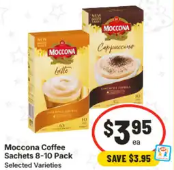 IGA Moccona Coffee Sachets Selected Varieties offer