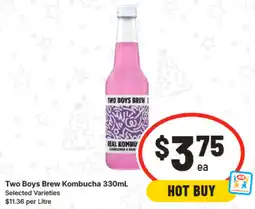 IGA Two Boys Brew Kombucha offer