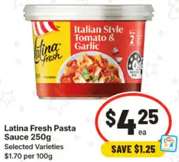 IGA Latina Fresh Pasta Sauce offer
