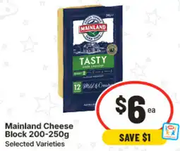 IGA Mainland Cheese Block Selected Varieties offer