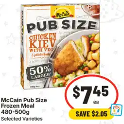 IGA McCain Pub Size Frozen Meal offer