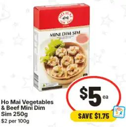 IGA Ho Mai Vegetables & Beef Mini Dim Sim offer