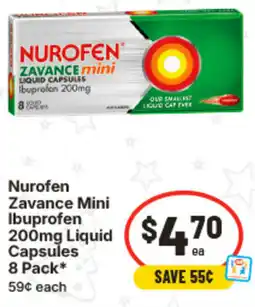 IGA Nurofen Zavance Mini Ibuprofen 200mg Liquid Capsules offer