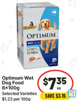 IGA Optimum Wet Dog Food Selected Varieties offer