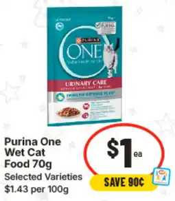 IGA Purina One Wet Cat Food offer