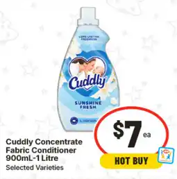IGA Cuddly Concentrate Fabric Conditioner offer