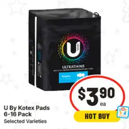 IGA U By Kotex Pads offer