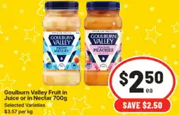 IGA Goulburn Valley Fruit in Juice or in Nectar Selected Varieties offer