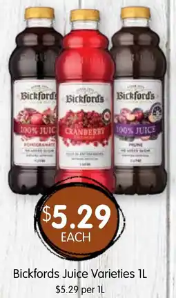 Spudshed Bickfords Juice Varieties offer