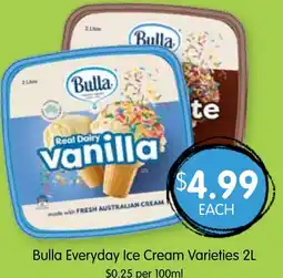 Spudshed Bulla Everyday Ice Cream Varieties offer