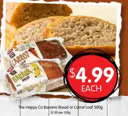 Spudshed The Happy Co Banana Bread or Carrot Loaf offer
