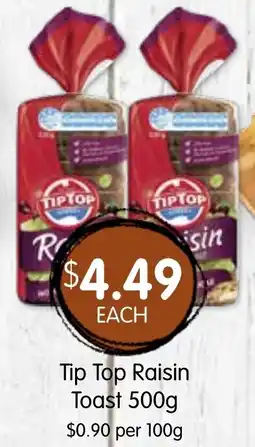Spudshed Tip Top Raisin Toast offer