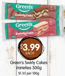 Spudshed Green's Swirly Cake Varieties offer