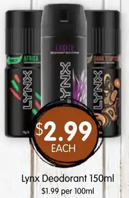 Spudshed Lynx Deodorant offer