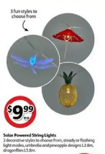 Coles Solar powered string lights offer