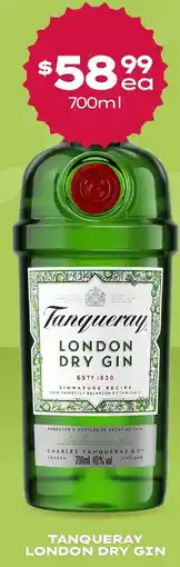 Thirsty Camel Tanqueray london dry gin offer