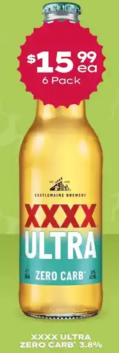 Thirsty Camel Xxxx ultra zero carb 3.8% offer