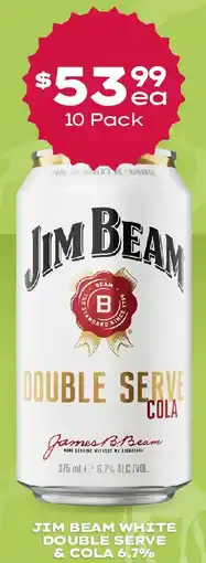 Thirsty Camel Jim beam white double serve & cola 6.7% offer