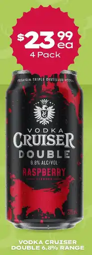 Thirsty Camel Vodka cruiser double 6.8% range offer